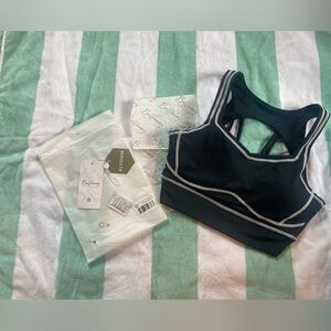 NWT SZ S TRANSCEND SPORTS BRA ONYX BLACK